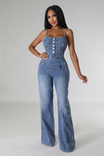 Wide leg Parker jumpsuit