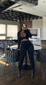 Black Cut out Jumpsuit