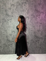 Black Satin Slip Dress