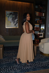 Khaki wrap dress