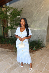 Baby blue Parisian dress