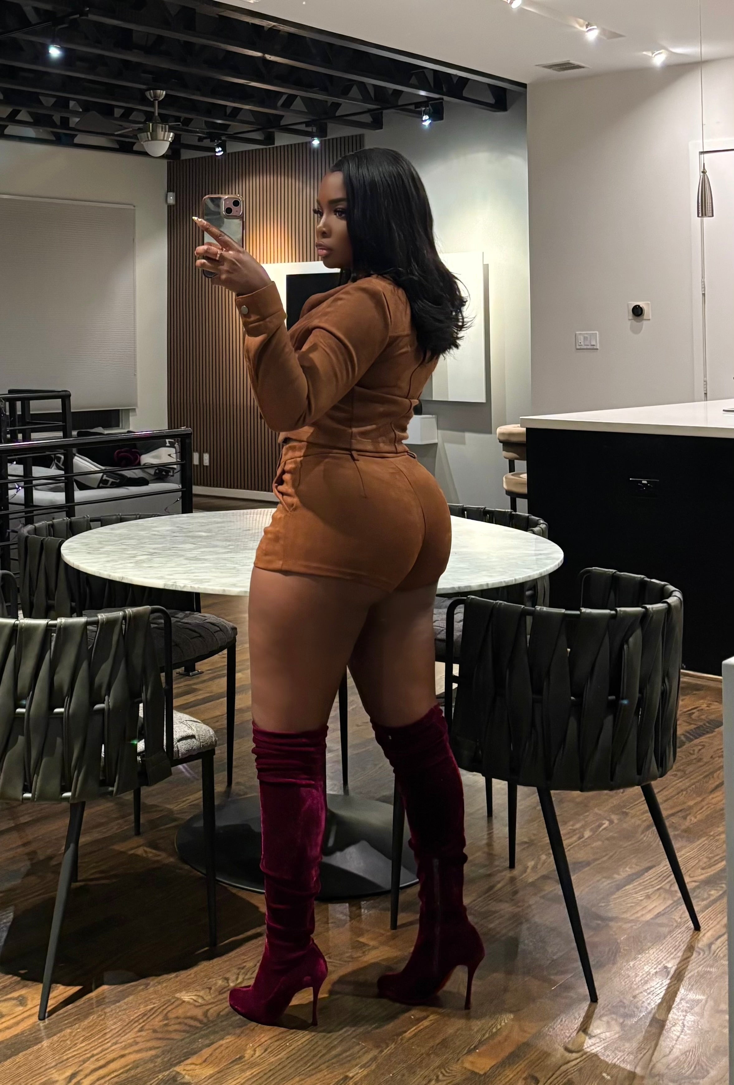 Camel Sade short set