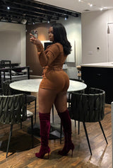 Camel Sade short set