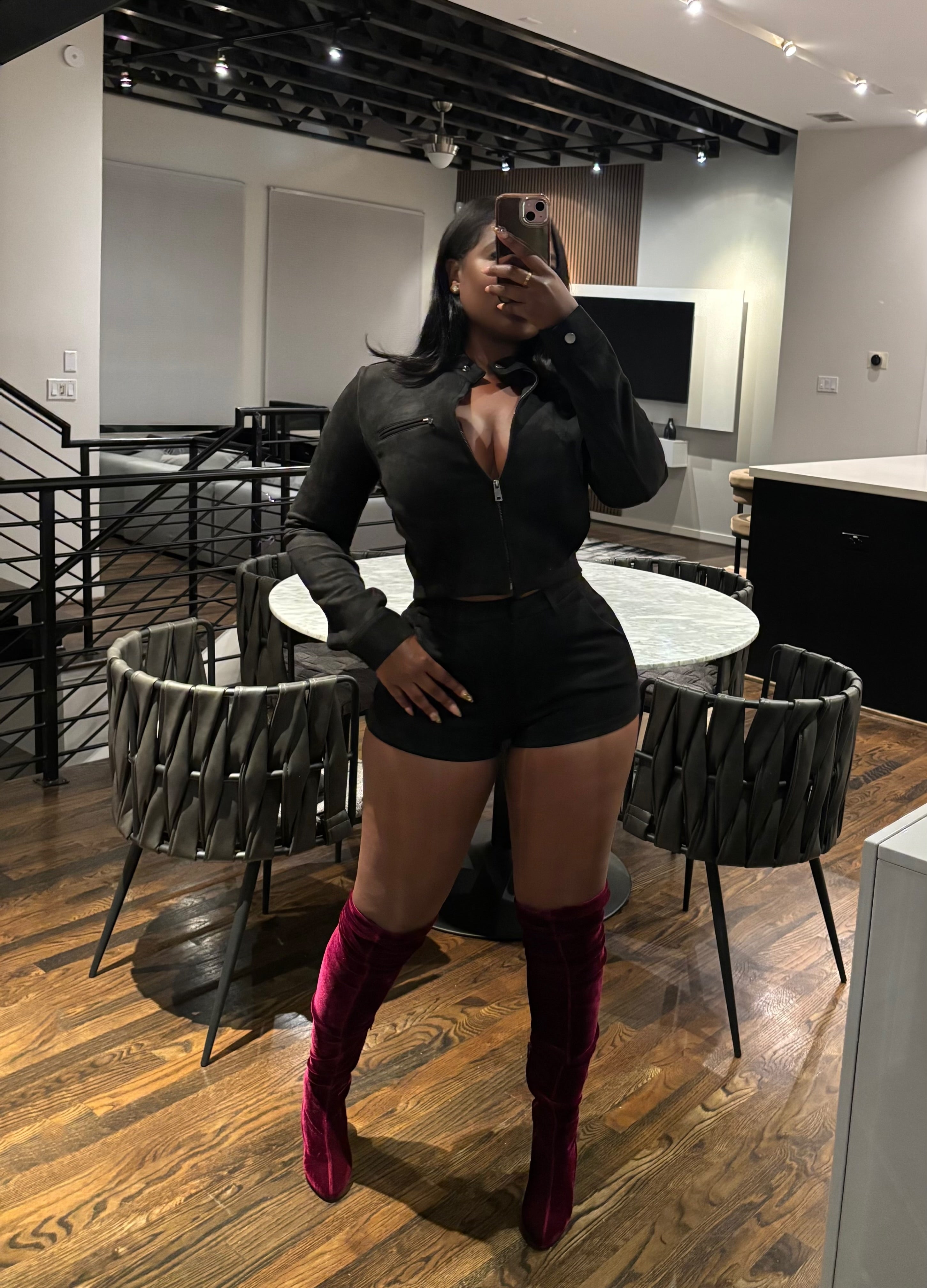 Black Sade short set