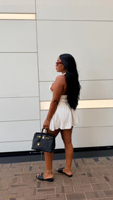 White Vest Skirt Set