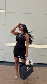 Black polo dress