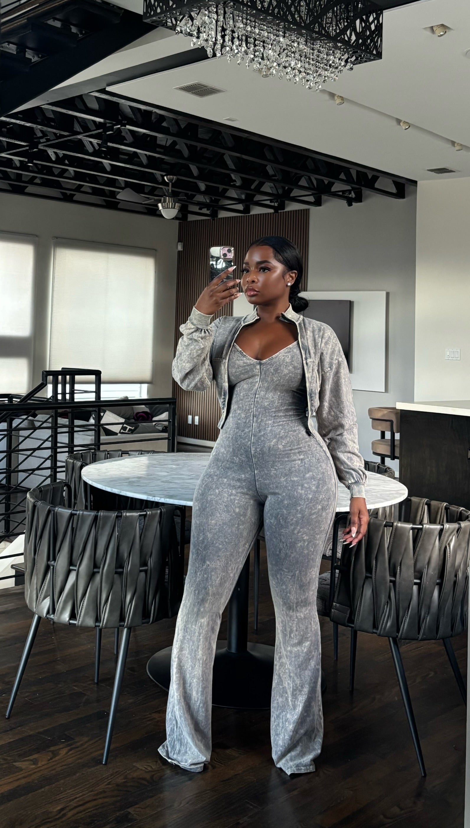 Concrete jumpsuit set
