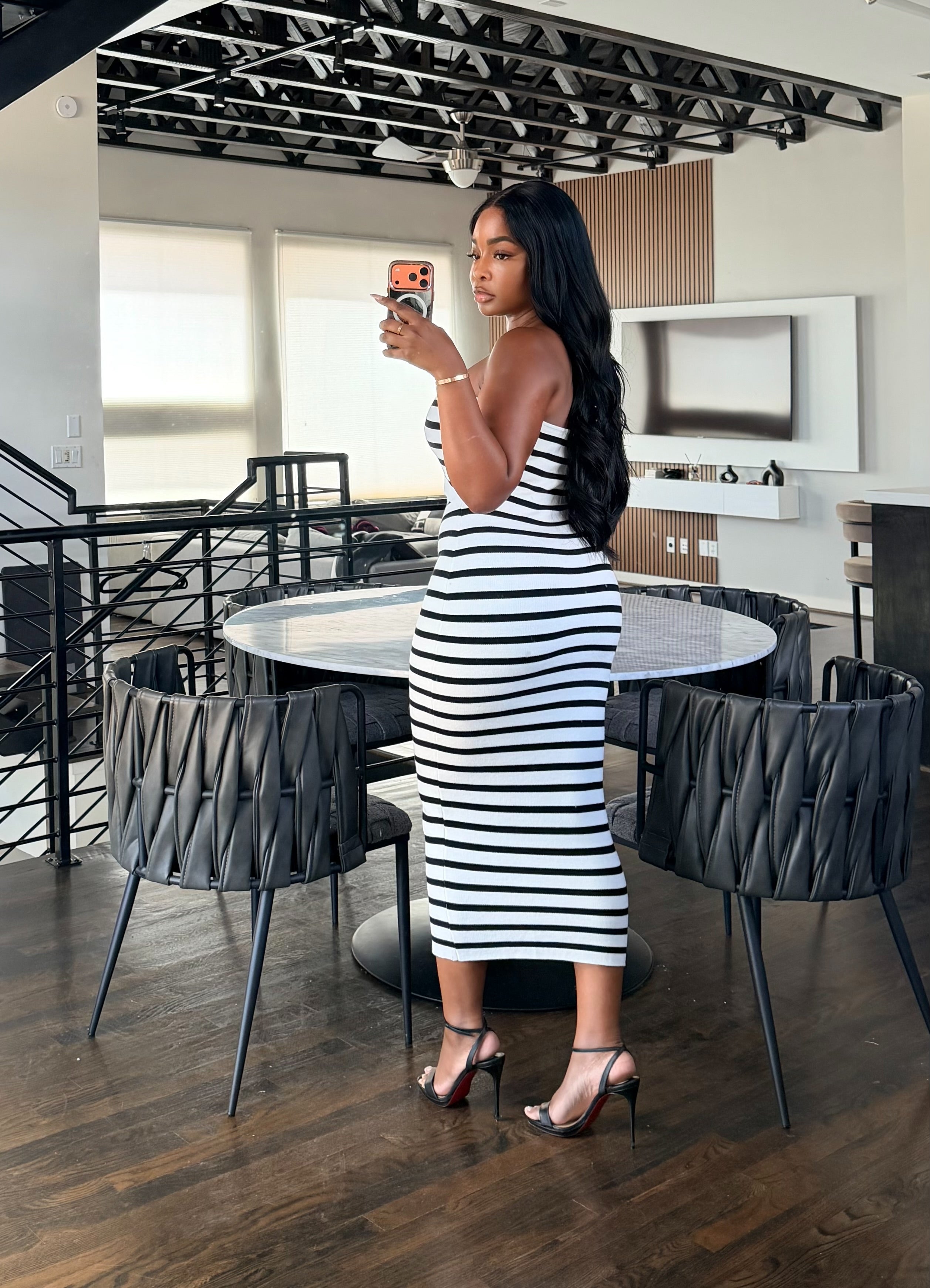 Stripe tube dress
