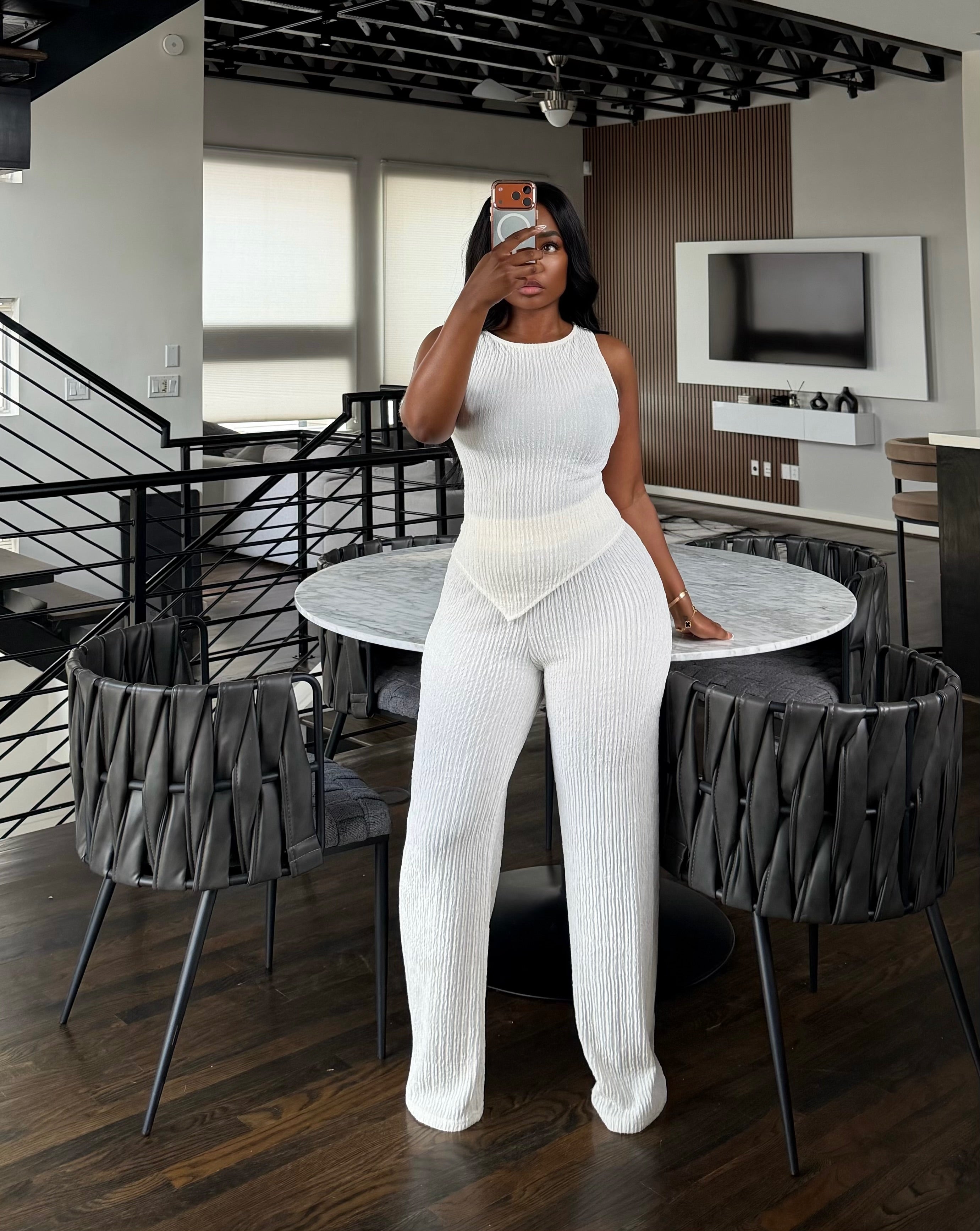Ivory textured Suit