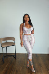 Snake print Capri set