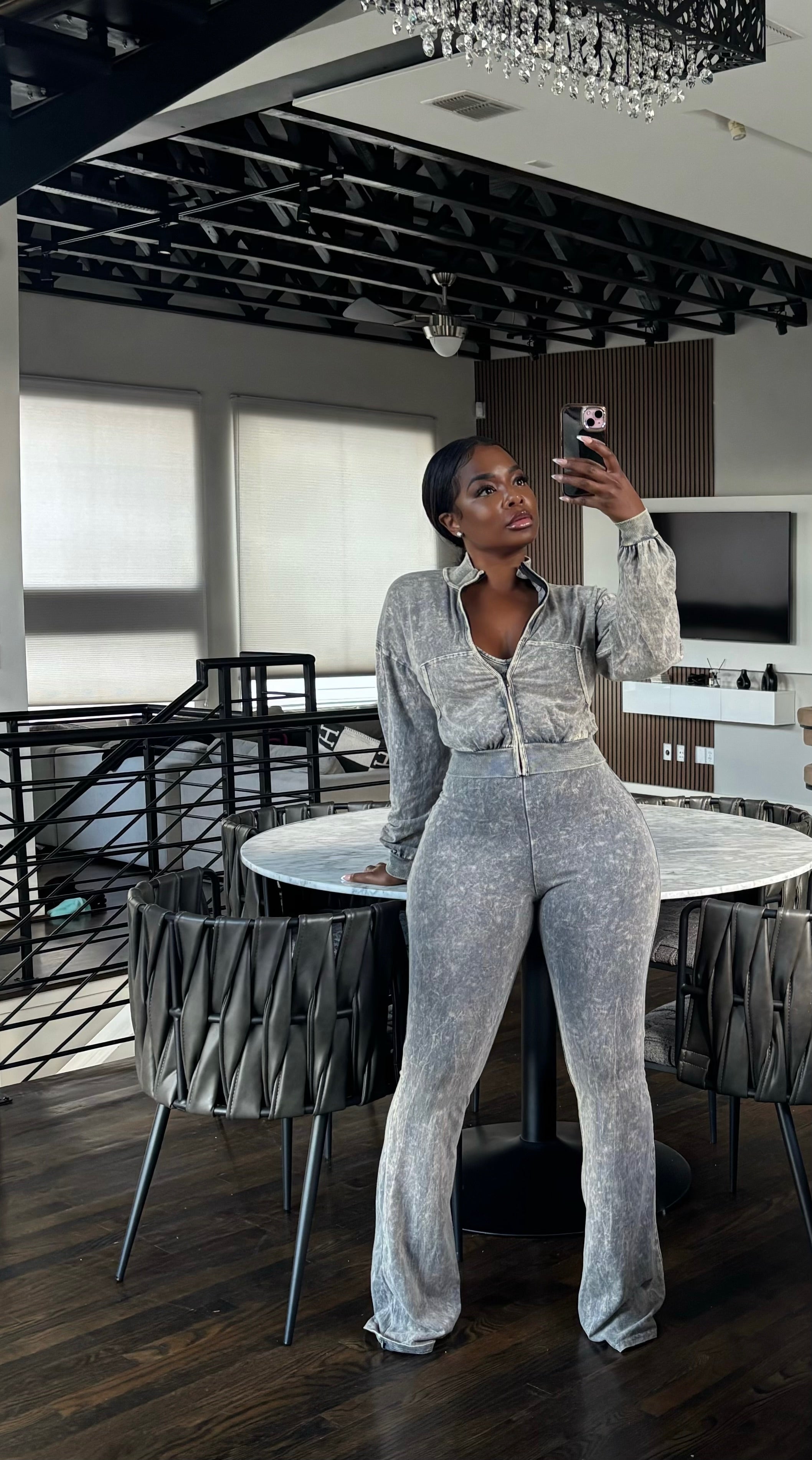 Concrete jumpsuit set