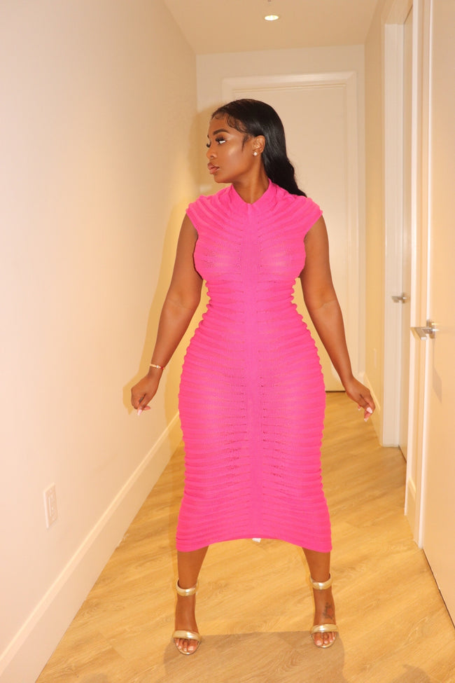 Pink illusion dress