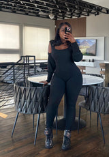 Jumpsuit cropped sweater set
