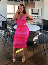 Pink Crochet midi