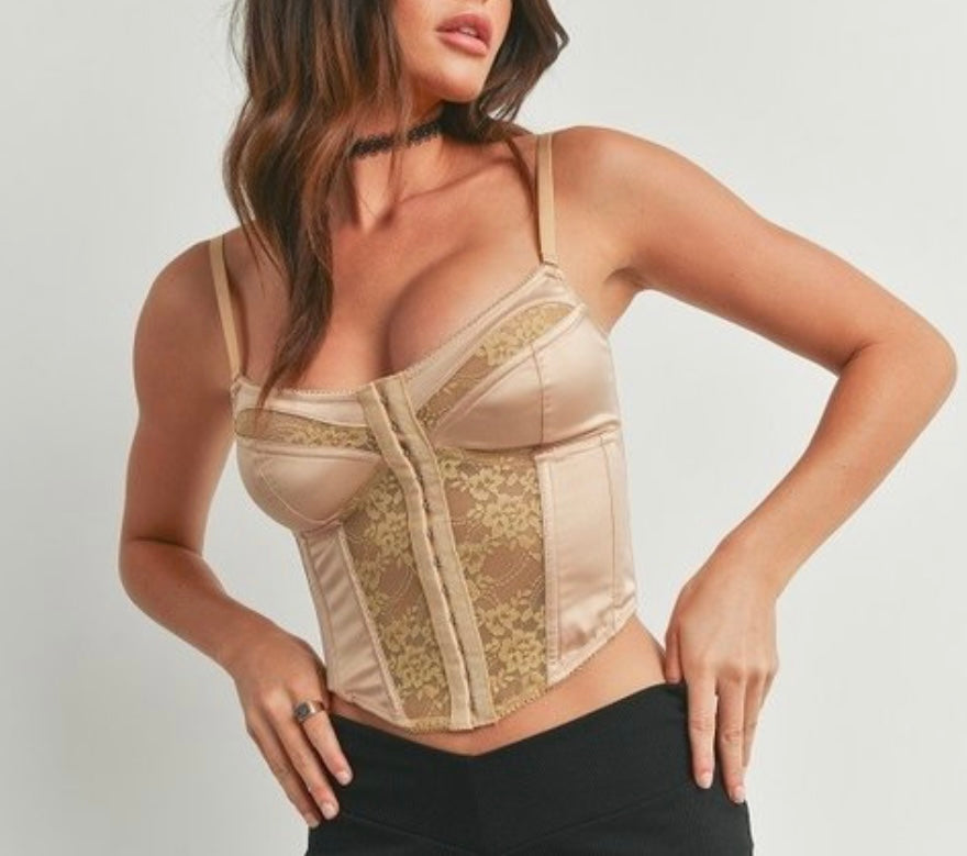 satin nude bustier – Shop Luxe Life Boutique