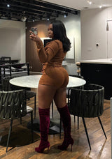 Brown Sade Short set