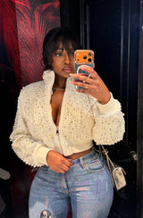 Diamonds and Pearl Bomber jacket