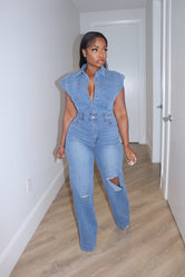 Shoulder Detail jumpsuit