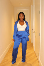 Royal Blue Satin Set