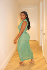 Green illusion Dress