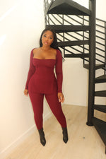 Wine Penelope pant set