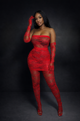 Red Lace set