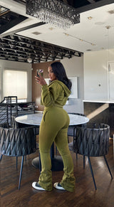 Olive extended jogger