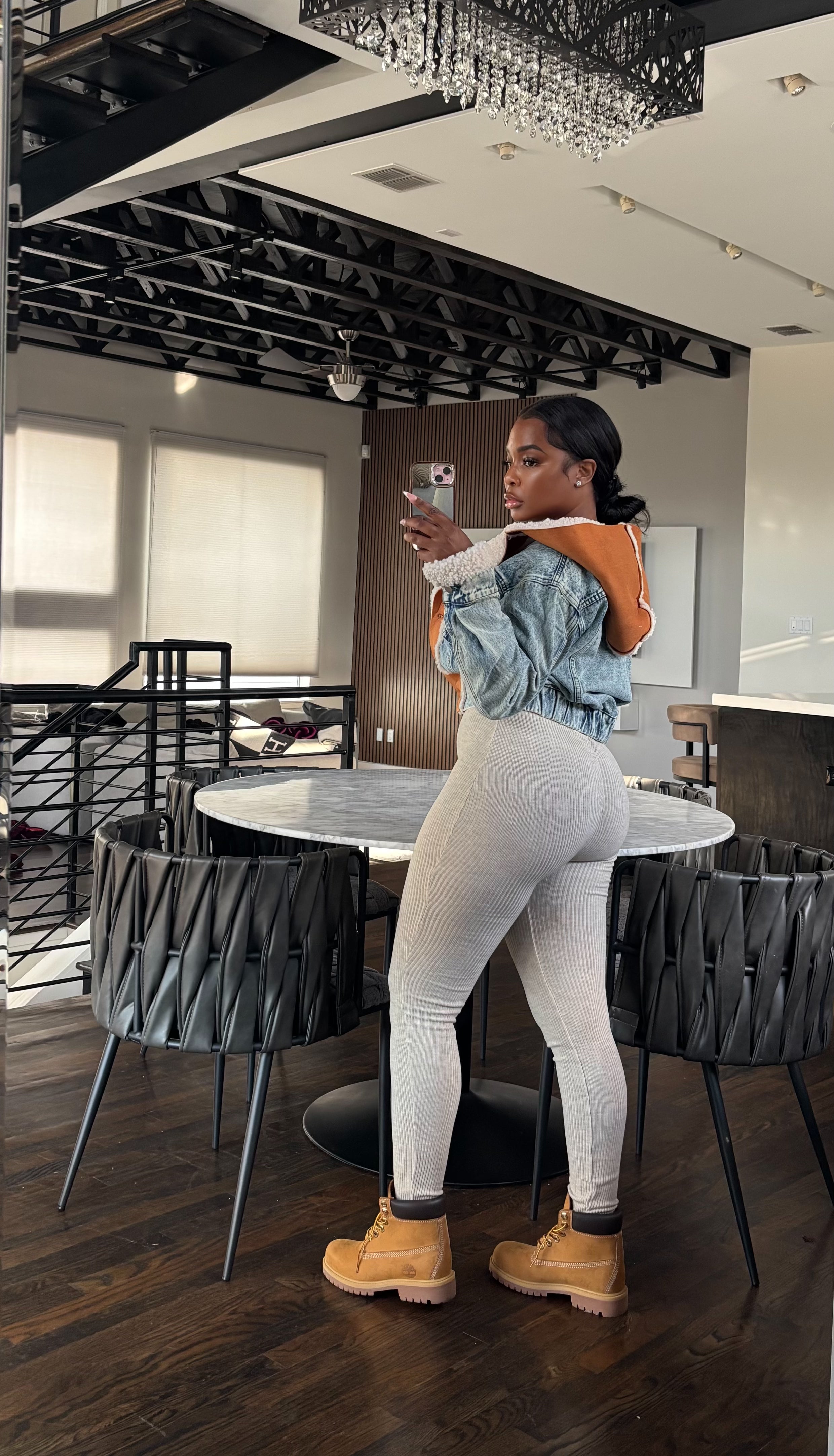 Denim and wheat jacket