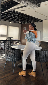 Denim and wheat jacket