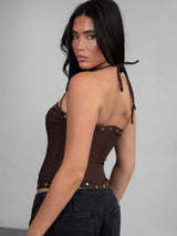 Brown Stud Corset