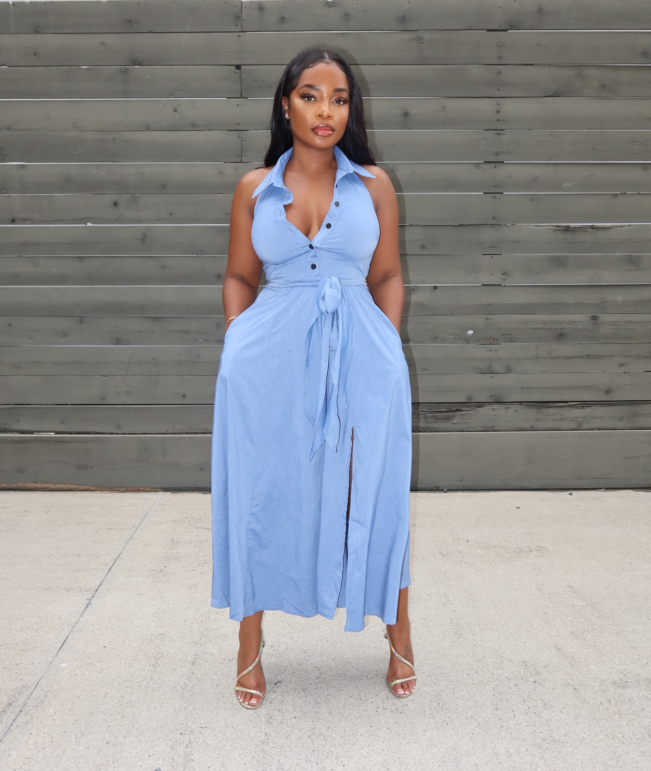 Denim Halter dress