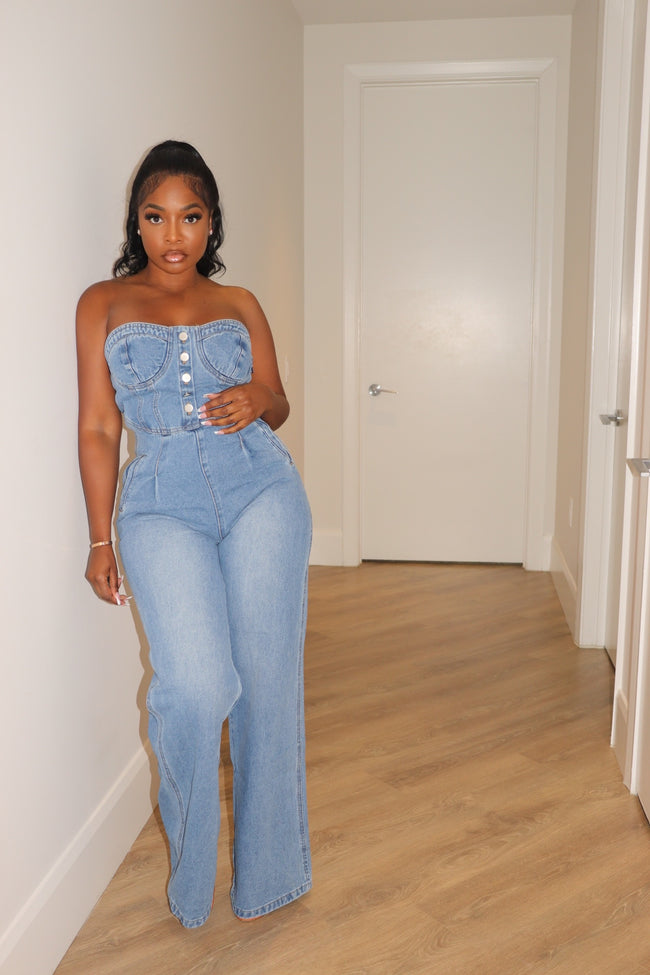 Wide leg Parker jumpsuit