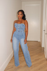 Wide leg Parker jumpsuit