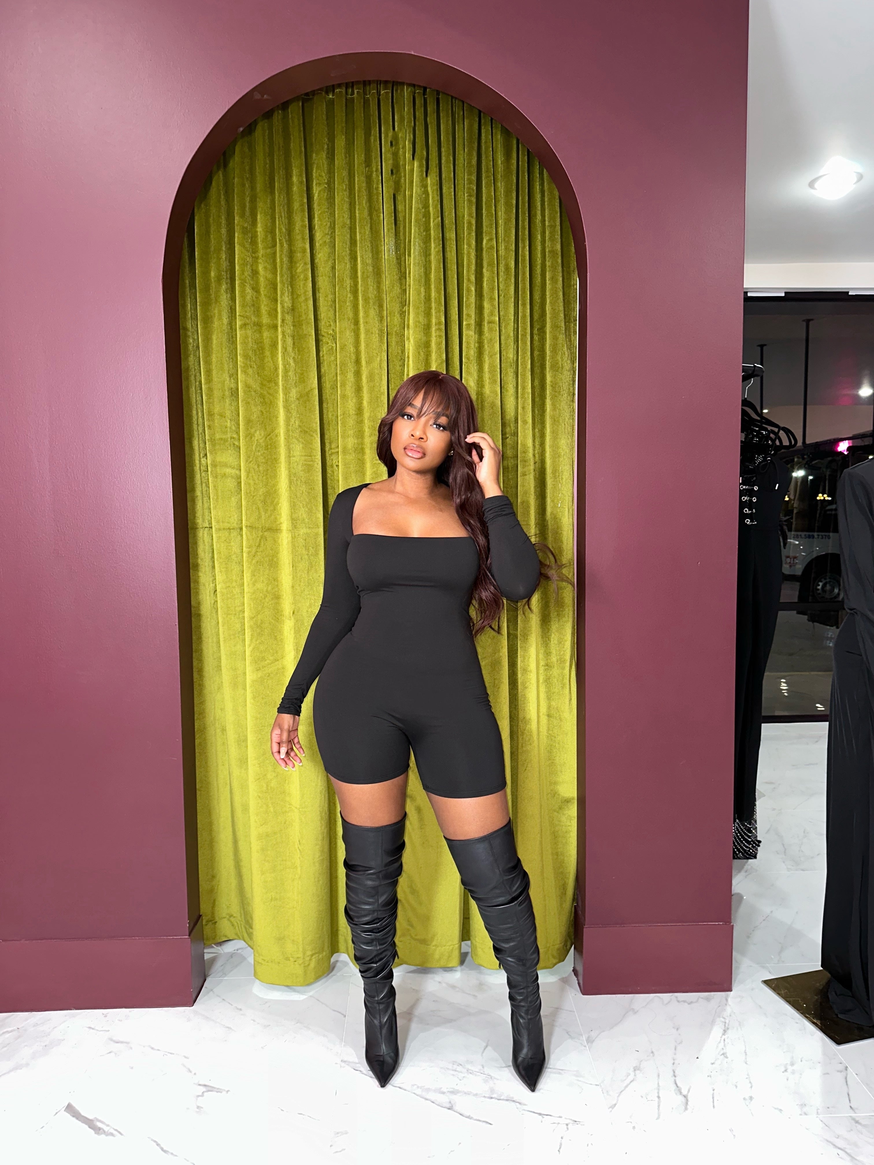 Black Seamless romper - Shop Luxe Life Boutique