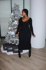 Black sweater dress ll - Shop Luxe Life Boutique