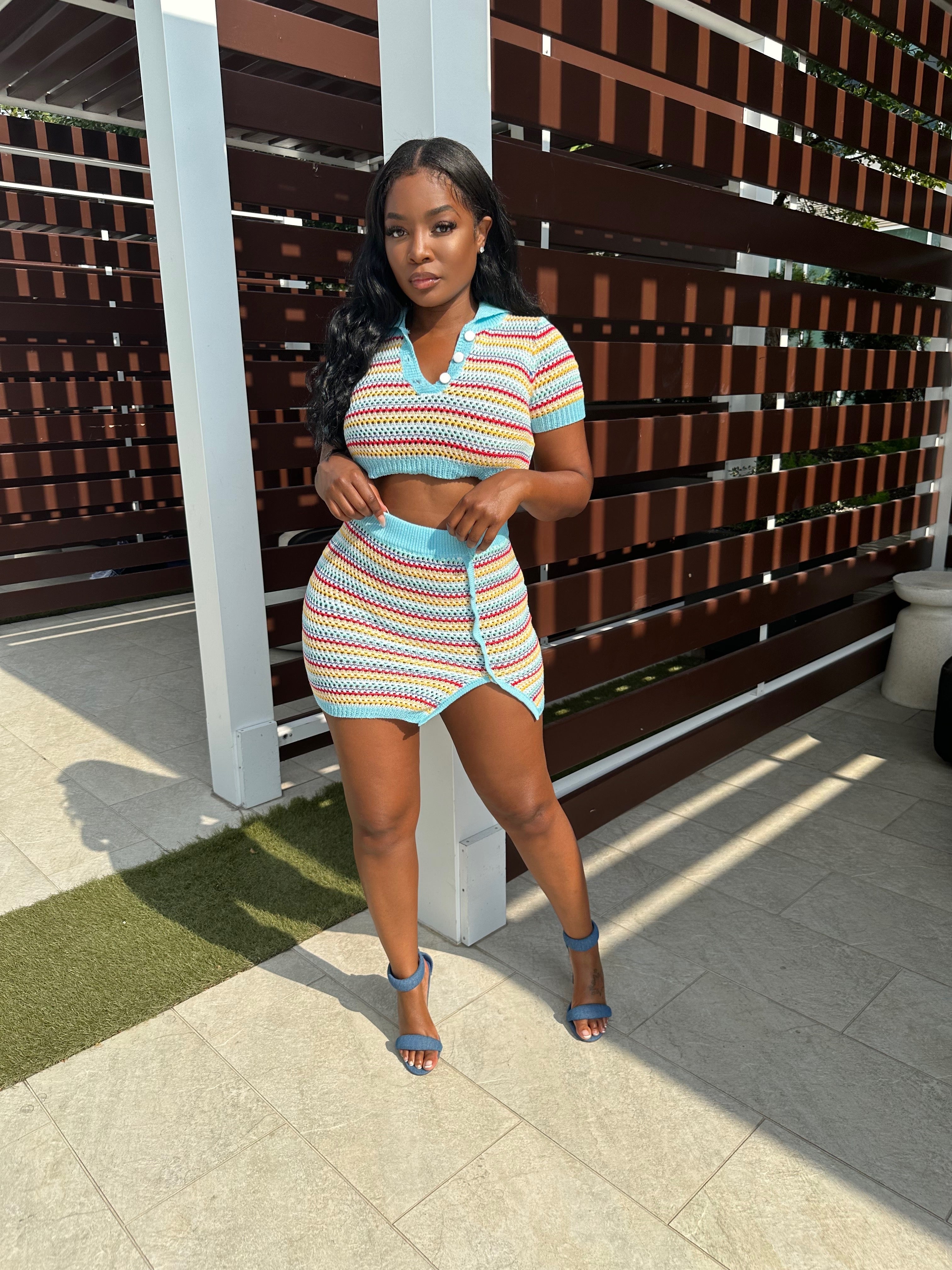 Blue Summer Skirt Set - Shop Luxe Life Boutique