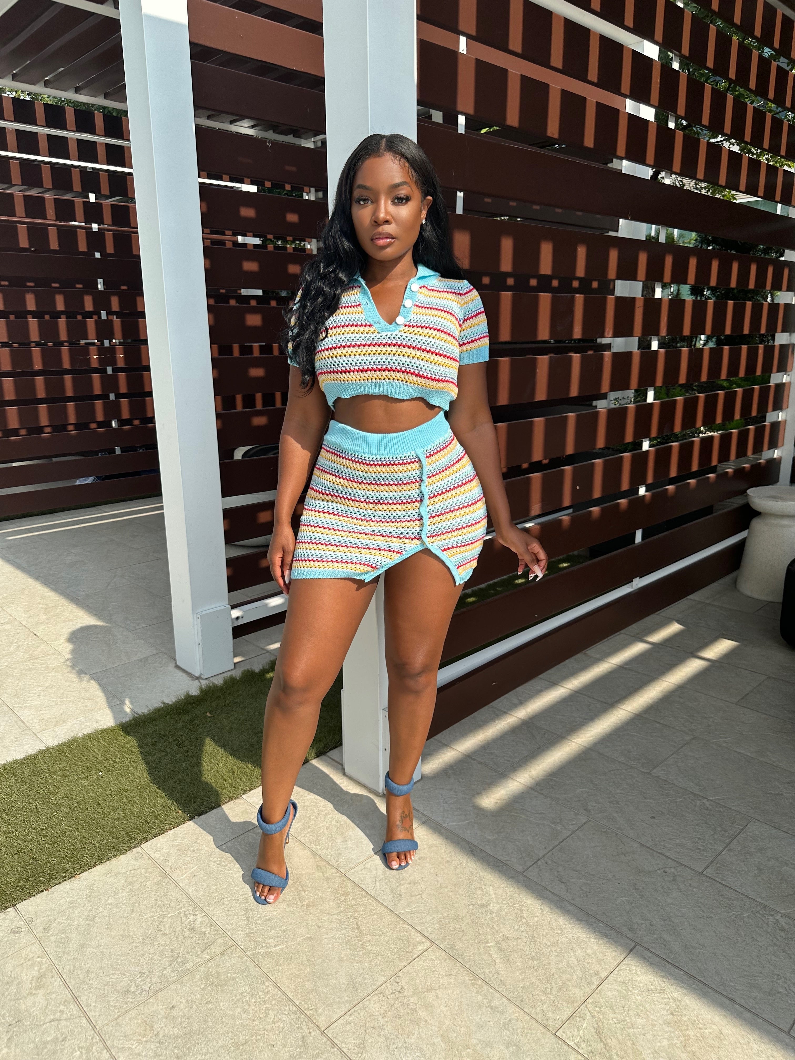 Blue Summer Skirt Set - Shop Luxe Life Boutique