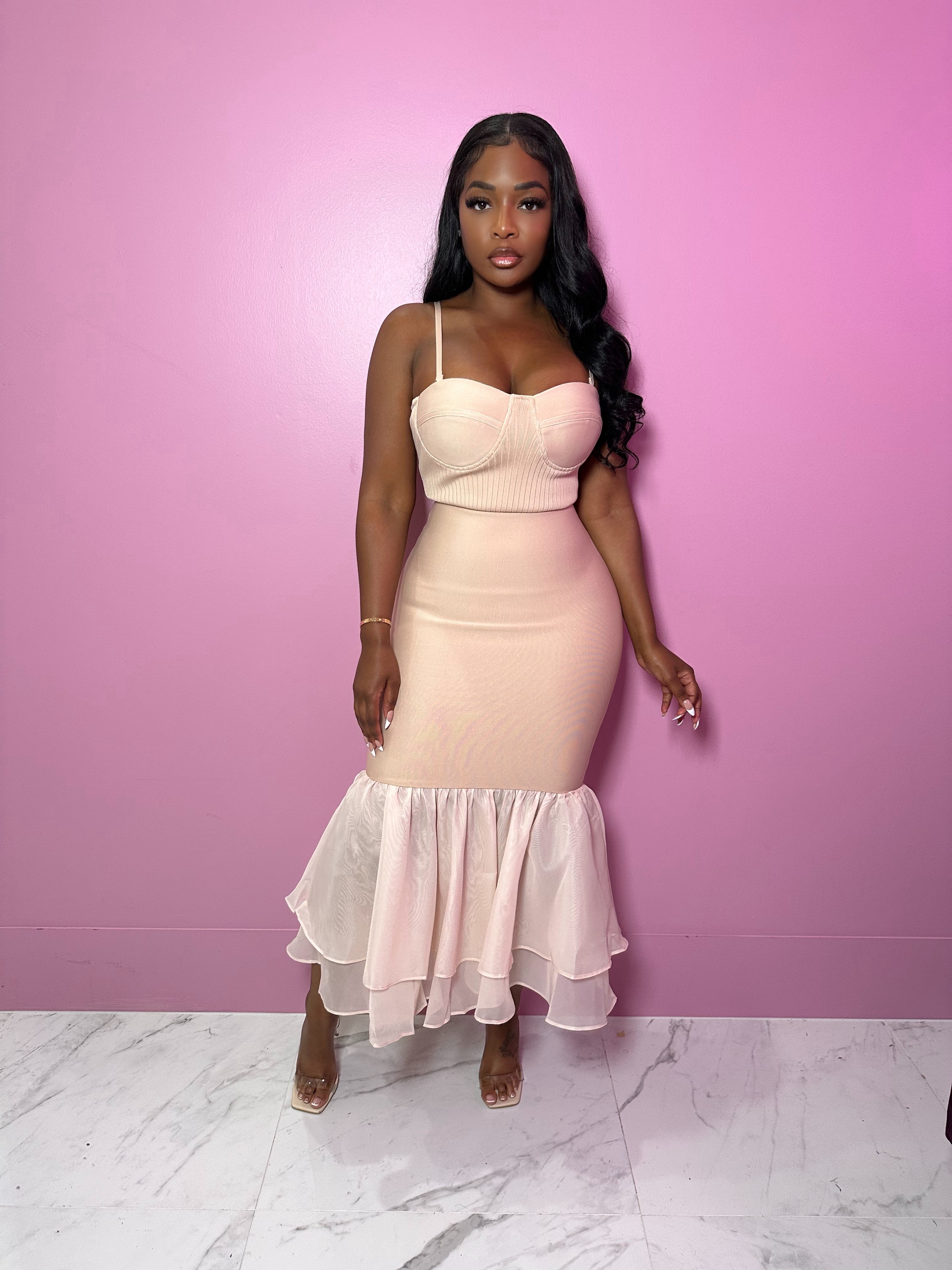 Blush Bustier Dress - Shop Luxe Life Boutique