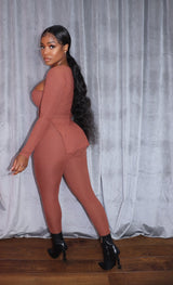 Brown Penelope pant set - Shop Luxe Life Boutique