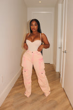 Washed Pink cargo pants