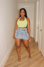 Halter crop in sage
