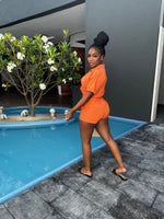 Orange Twist top short set