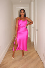 Magenta Slip dress ll