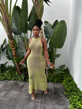 Green knit mermaid dress