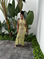 Green knit mermaid dress