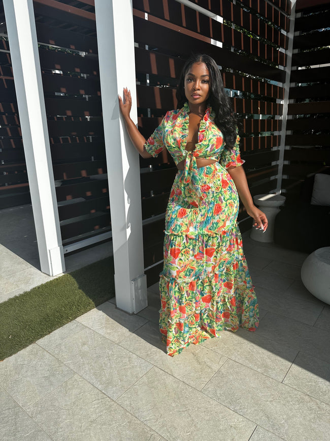 Floral Cabo Skirt Set
