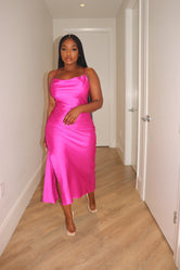 Magenta Slip dress ll