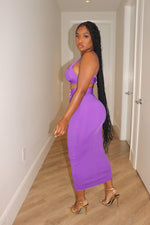 Purple bandage shirt set