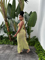 Green knit mermaid dress