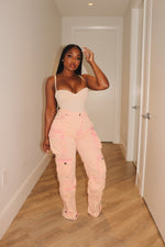 Washed Pink cargo pants